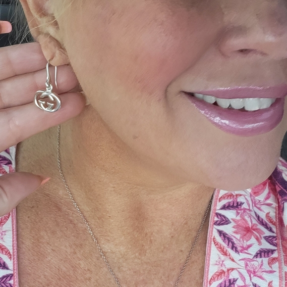 PAIR OF GUCCI DOUBLE G STATEMENT EARRINGS 925 sterling silver - Picture 2 of 14